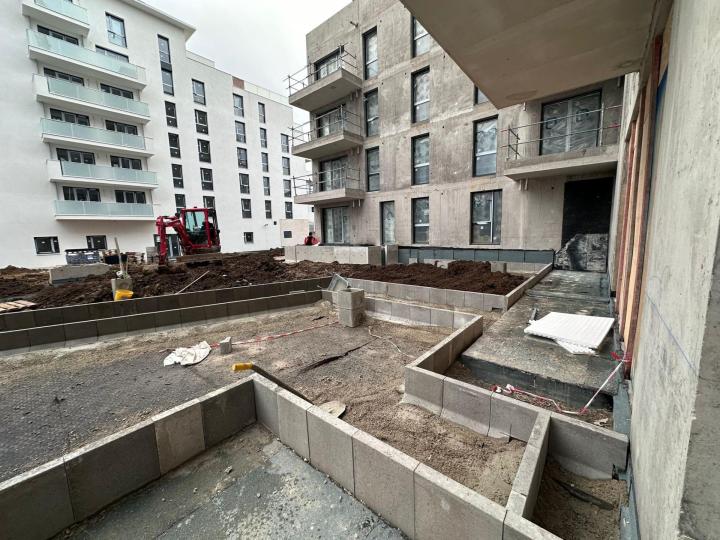 Création d'un mur de soutènement