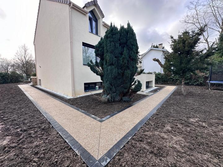 Béton désactivé et bandé stérile