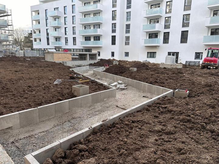 Création d'un mur de soutènement